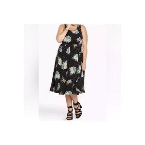 VGUC Torrid Floral Print Georgette Midi dress - Size 24